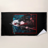 Serviette De Plage L'équipe du suicide | Harley Quinn & Green Ferns (Devant)