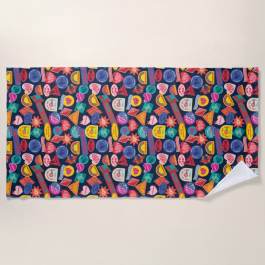 Serviette De Plage L'équipe du suicide | Harley Quinn Motif d'insigne (Devant)