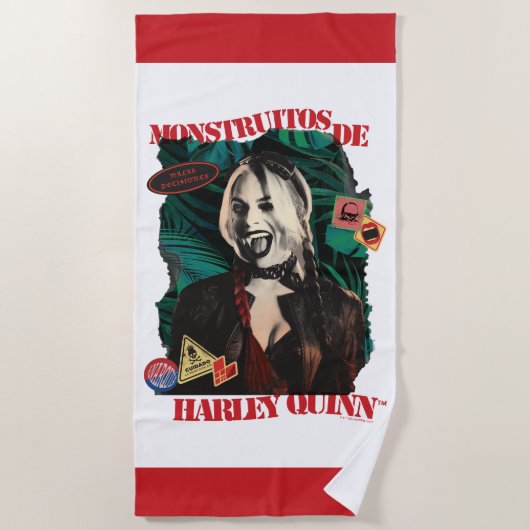 Serviette De Plage L'équipe du suicide | Harley Quinn Winking (Devant)