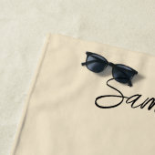 Serviette De Plage Les abeilles tournesols monogrammes Abeilles Vous (En situation)