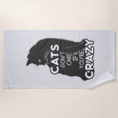 Serviette De Plage Les chats s'en fichent d'être fous (Devant)