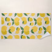 Serviette De Plage Les Citrons 01 Retro Lemon Abstraits citrons (Devant)