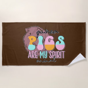 Serviette De Plage Les Cochons de Guinée sont mon esprit animal