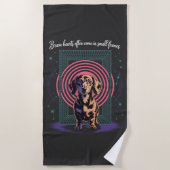 Serviette De Plage Les Cœurs Courageux De Dachshund Se Trouvent Souve (Devant)