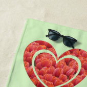 Serviette De Plage Les Coeurs De Tulipes Rouges Poussière. Backgr. Se (En situation)