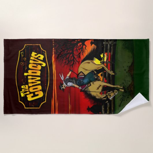 Serviette de plage "Les Cowboys"... (Devant)