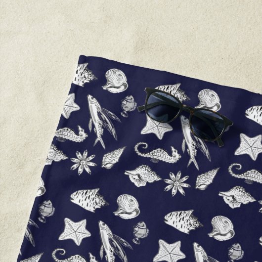 Serviette De Plage Les créatures de l'océan (En situation)