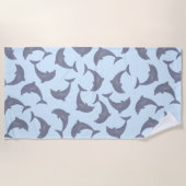 Serviette De Plage Les dauphins dans le Motif marin (Devant)