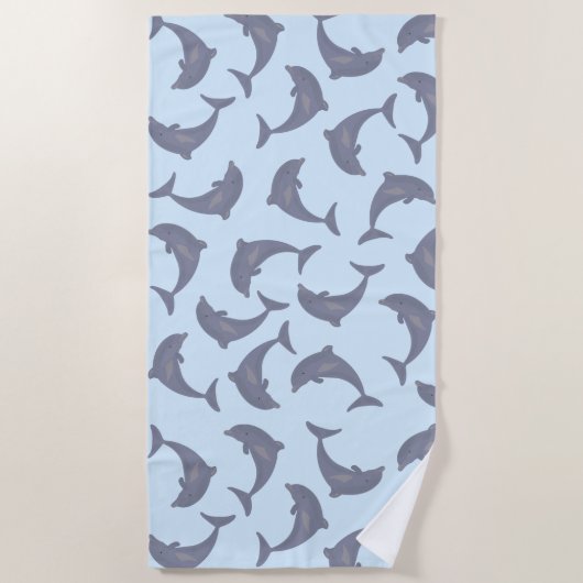 Serviette De Plage Les dauphins dans le Motif marin (Devant)