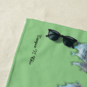 Serviette De Plage Les Dauphins Rires ! (En situation)