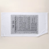 Serviette De Plage Les Dix Commandements Bible Beach Towne (Devant)
