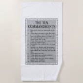 Serviette De Plage Les Dix Commandements Bible Beach Towne (Devant)
