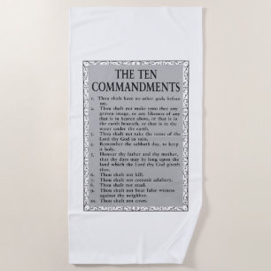 Serviette De Plage Les Dix Commandements Bible Beach Towne