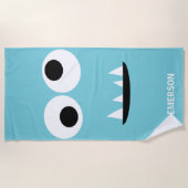 Serviette De Plage Les enfants drôles de visage de monstre ont (Devant)