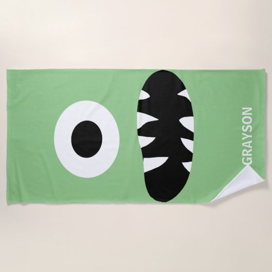 Serviette De Plage Les enfants observés drôles d'un monstre ont (Devant)
