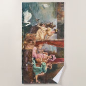 Serviette De Plage Les femmes vintages sur l'eau (Devant)