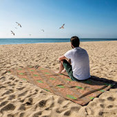 Serviette De Plage Les fibres de dispersion pluvieuse orangée texturé