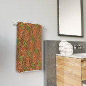 Serviette De Plage Les fibres de dispersion pluvieuse orangée texturé