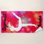 Serviette De Plage Les filles Gymnastique bulle amusant (Devant)