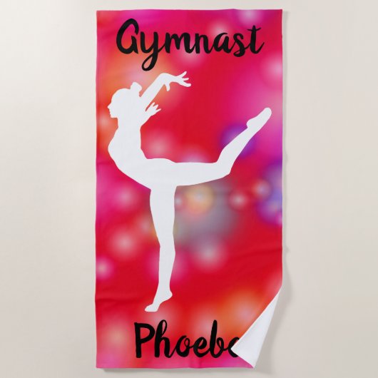 Serviette De Plage Les filles Gymnastique bulle amusant (Devant)