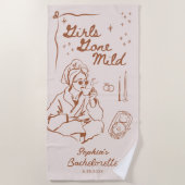 Serviette De Plage Les filles sont parties Mild Bachelorette Spa (Devant)