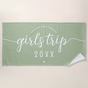 Serviette De Plage Les Filles Voyage Moins Cher Que La Thérapie Vacan