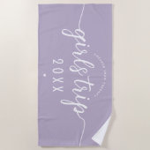 Serviette De Plage Les Filles Voyage Moins Cher Que La Thérapie Vacan (Devant)