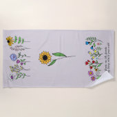 Serviette De Plage Les fleurs sont comme des amis, apportent de la co (Devant)