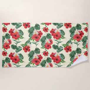 Serviette De Plage Les fleurs tropicales du Lotus Blanc