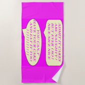 Serviette De Plage Les gâteaux sont bien faits pour les amateurs de n (Devant)