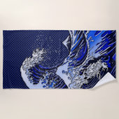 Serviette De Plage Les grands styles de fibre de carbone de chrome de (Devant)