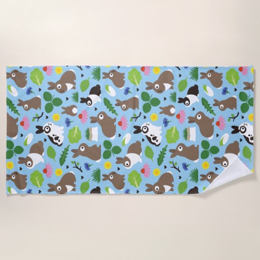 Serviette De Plage Les lapins Et Leurs Traitements Motif (Devant)