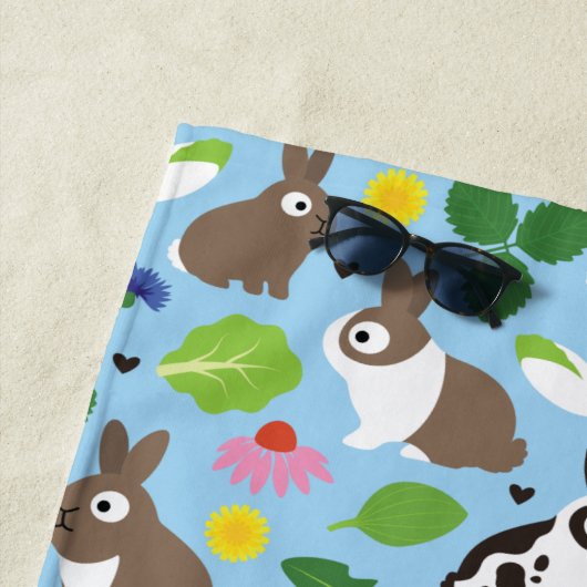 Serviette De Plage Les lapins Et Leurs Traitements Motif (En situation)