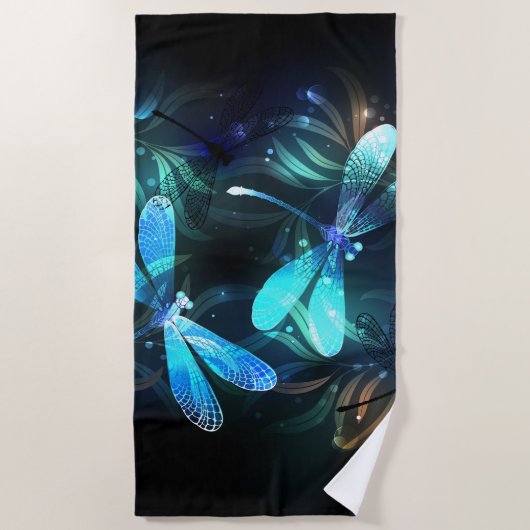 Serviette De Plage Les libellules du lac (Devant)