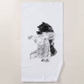 Serviette De Plage Les lignes calmes au bord de l'eau (Devant)