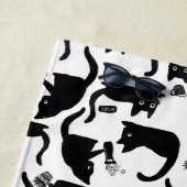 Serviette De Plage Les mauvais chats frappent des trucs sur (En situation)