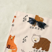 Serviette De Plage Les mignons animaux en bois (En situation)