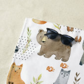 Serviette De Plage Les mignons animaux en bois (En situation)