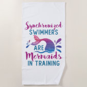 Serviette De Plage Les Nageurs Synchronisés Sont Des Sirènes En Forma (Devant)