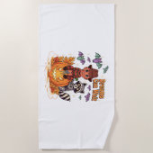 Serviette De Plage Les rêves d'halloween peuvent attendre le monstre (Devant)