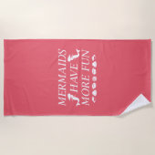Serviette De Plage Les sirènes ont plus de plaisir (Devant)