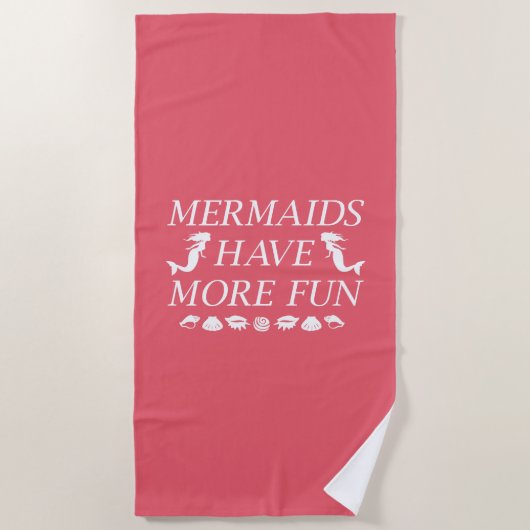 Serviette De Plage Les sirènes ont plus de plaisir (Devant)
