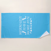 Serviette De Plage Les sirènes ont plus de plaisir (Devant)