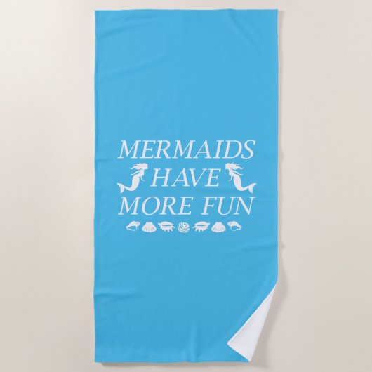 Serviette De Plage Les sirènes ont plus de plaisir (Devant)