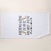 Serviette De Plage Les sirènes s'amusent davantage (Devant)