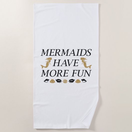 Serviette De Plage Les sirènes s'amusent davantage (Devant)