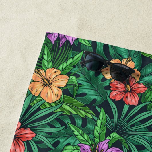 Serviette De Plage Les tropiques vertes (En situation)