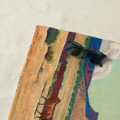 Serviette De Plage Les vastes terres de Navajo par Maynard Dixon (En situation)