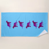 Serviette De Plage Les vrais Panthers Magenta (Devant)