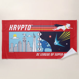 Serviette De Plage L'espace extra-atmosphérique de Krypto vers la mét
